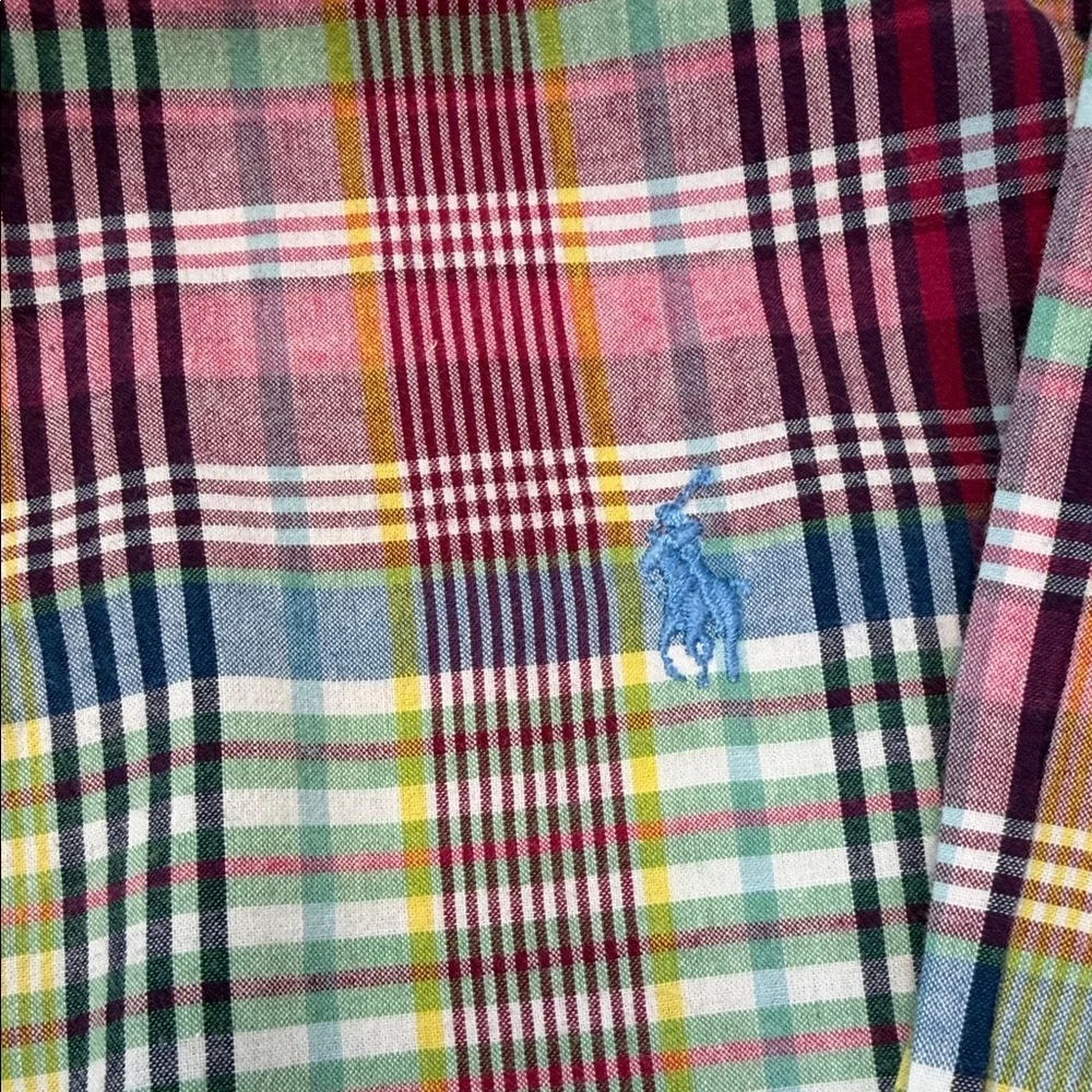 Boy's Ralph Lauren Vibrant Plaid Button-Down Shirt‎